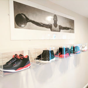 Sneaker Glass Floating Shoe Display